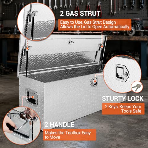 GarveeHome Aluminum Truck Tool Box No-Drill Mount Black/Silver 2 Sizes by GarveeHome - Image 2