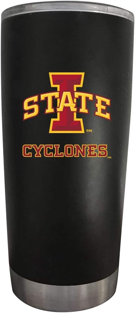 Iowa State Cyclones 16 oz Black Insulated Stainless Steel Tumbler Glossy brushed finish Officially Licensed Collegiate Product