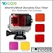 WoCase Professional Switchable Lens Filter Set for GoPro HERO4 HERO 3+ Cameras (Compatible with Standard Housing ONLY)(Full Dive Water Depth Coverage)