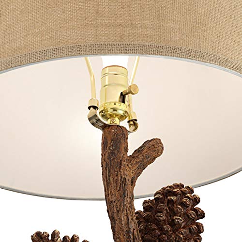 Pacific Coast Lighting Pine Tree Table Lamp | Lodge And Rustic 1-Light 150W Table Lamp In Brown Finish (Table Lamp 16 In L X 16 In W X 31.5 In H) #TOP2