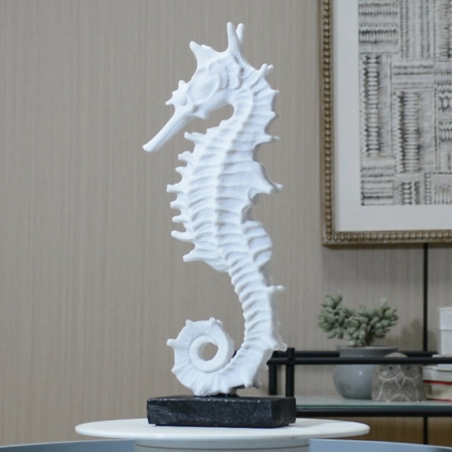 Amazon.com: HAUCOZE Sea Horse Statue Decor Ocean Sculpture Arts