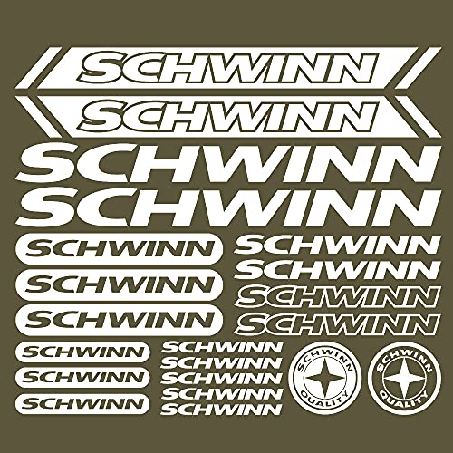 For Schwinn Vinyl Decals Stickers Sheet Bike Frame Cycle Cycling Bicycle Mtb Road car sticker car styling decorative car sticke car body sticker (WHITE)