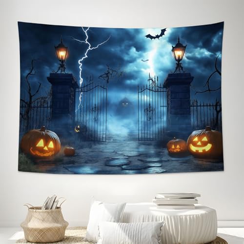 Toile de fond Halloween 180x230cm grand format pour masquage mural et décoration