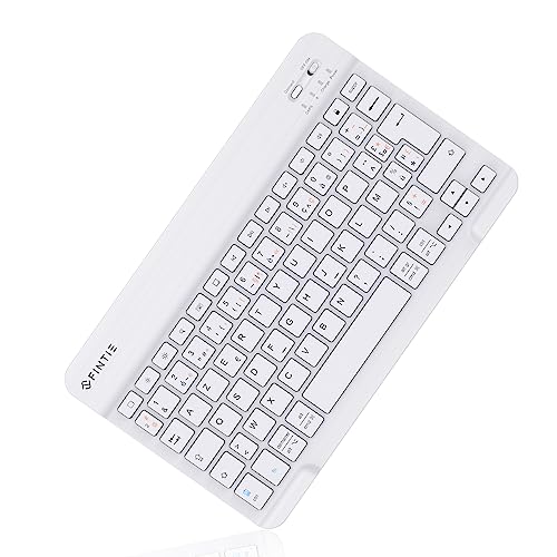 FINTIE Clavier sans Fil Bluetooth 10 Pouces, [AZERTY Français] Clavier Léger Fin Keyboard pour iPad, Android Tablette Samsung Galaxy, Xiaomi/Redmi Pad, Huawei/Honor...
