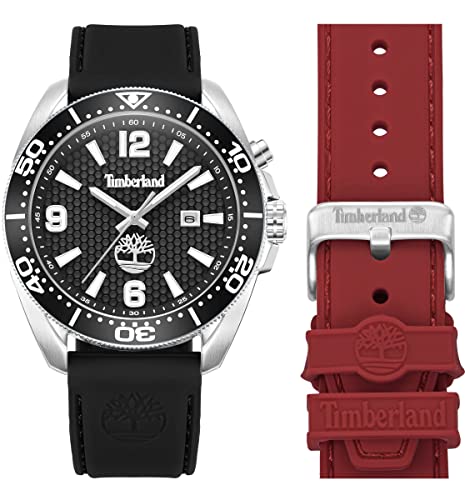 Timberland Reloj Analógico para Hombres de Cuarzo con Correa en Silicona TDWGN0010001