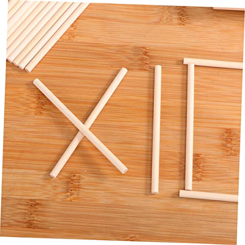 100Pcs Cake Craft For Diy Crafts Lollipops Popsicle Sticks For Crafts Unfinished Wood Rods Wood Round Dowel Ice Cream Round Stick Round Rod Wooden Pick Up Stick #TOP3