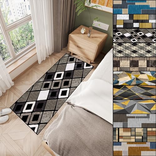Tapis de salon 70x150 cm antidérapant et lavable modèle B pour entrée