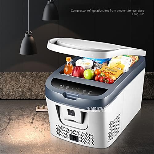 Mini Fridge 28L/38L Dual Purpose Household Vehicle Mini Single Door Refrigerator Compressor Car Fridge Touch Screen Temperature Control (Color : 28L car use) (38L car use)