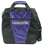  Brunswick 1-Ball Bowlingtasche für eine Bowlingkugel und Bowlingschuhe, Farbe:Lila