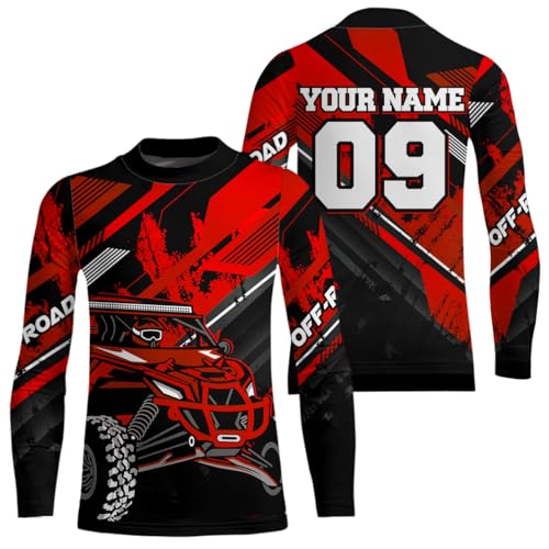 Custom UTV Motocross Racing Shirt Kid Men with Name Off-Road Jersey UTV Racing Shirt UPF30+ Long Sleeves4
