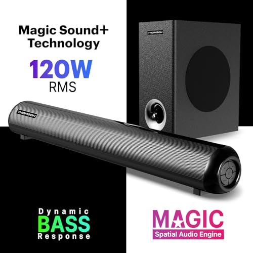Image of Thomson 120 Watt Bluetooth Soundbar with Subwoofer I Alphabeat120, Bass Woofer, Home Theatre Speaker System BT v5.1 120 W