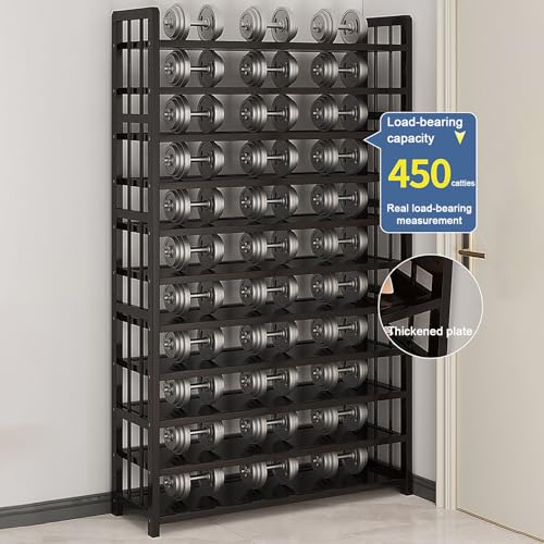 Étagère à chaussures 10 niveaux en bambou noir 100 cm - 5