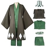 Anime Urahara Kisuke Cosplay Costume Kimono Uniform With Hat Cloak Full Set