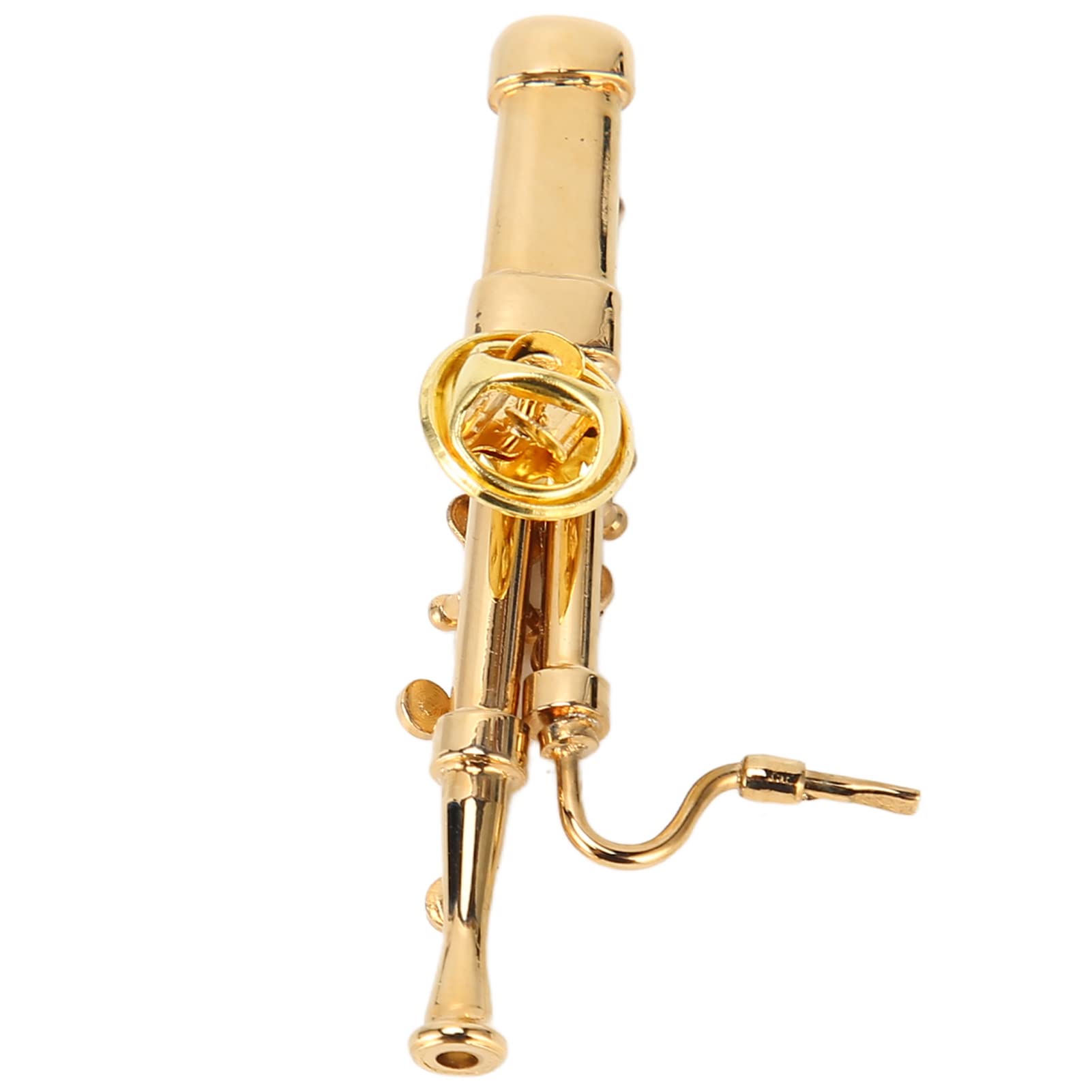Basson Miniature doré avec étui, Réplique D'instrument de Musique en Métal, Collection de Cadeaux, Ornements de Décoration, Idée