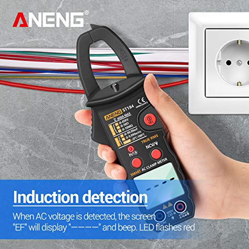 True RMS Digital Multimeter Alicate Amperímetro DC/AC Voltage Detector AC Amp Meter com Capacitância