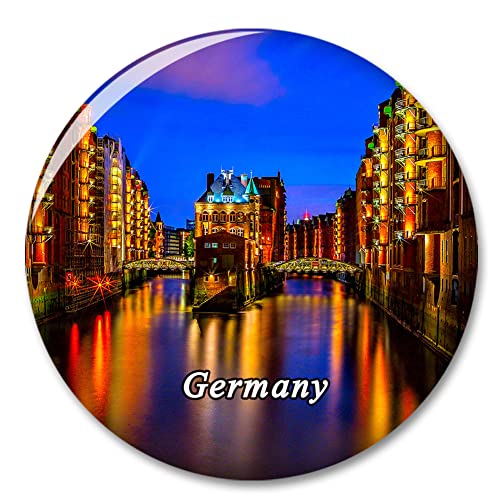 Germany Hamburg Speicherstadt Fridge Refrigerator Magnet Decorative Magnet Sticker Travel Souvenir Collection Tourist City Gift Whiteboard Kitchen