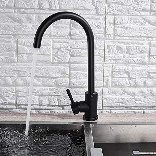 Küchenarmatur, hoher Bogen, 360 Grad schwenkbar, Mischbatterie für kaltes und heißes Wasser, Deckmontage-Design