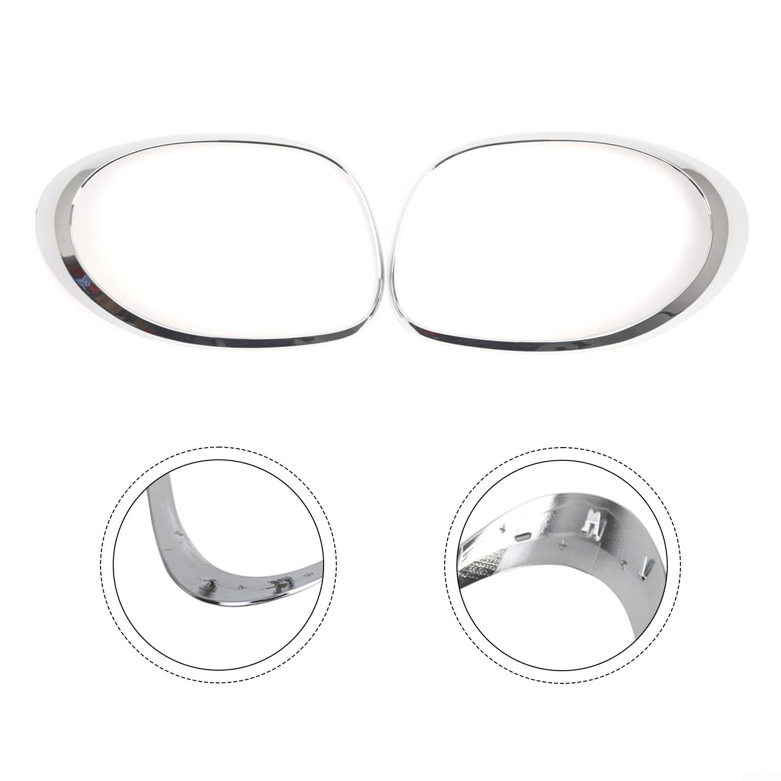 Marco embellecedor de luz trasera de coche para Fiat 500L (2014-2020), bisel de luz trasera ABS, acabado plateado, OEM 68235995AA / 68235996AA, juego de 2 piezas