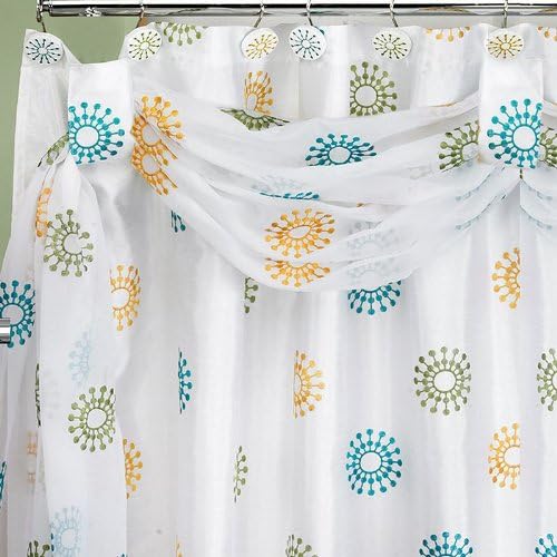 Popular Bath Julia Shower Curtain with Detachable Scarf