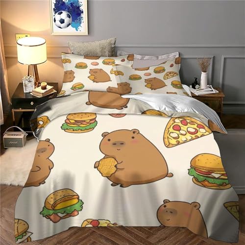 Parure de lit capybara 3D microfibre pour lit une place single - 6