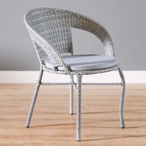 Image of India Garden Patio Seating Chair and Table Set Outdoor Balcony Garden Coffee Table Set Furniture with Table and Chairs Set (Silver with White line 2+1)