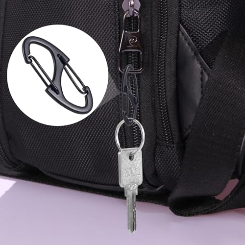Image of 8 Pcs Zipper Clips Anti Theft Deterrent, Dual Opening Zippers Pull Replacement, Zipper Locks for Backpacks, Camping, Suitcases (Black)
