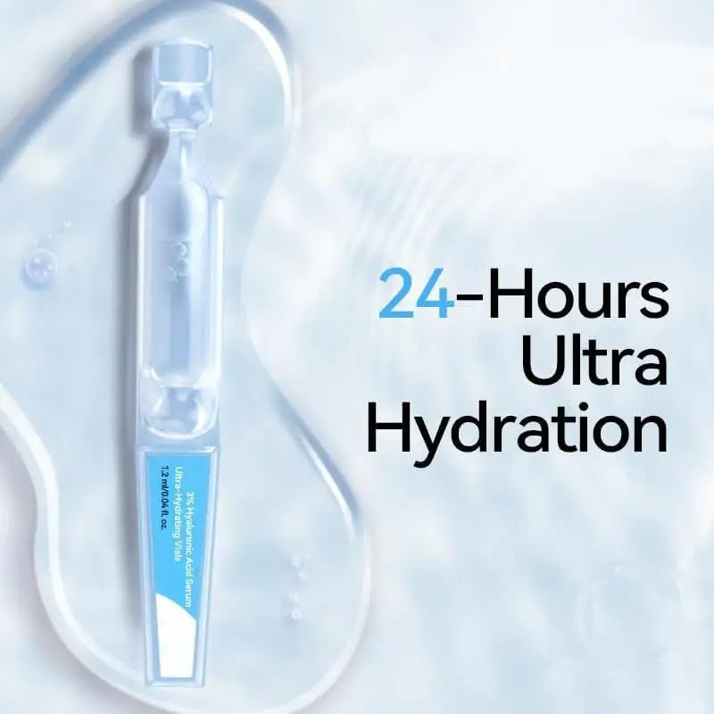 Hyaluronic Acid Tubes | Hyaluronic Acid Serum for Face | Ultra Hydrating 3% | Anti-Aging, Smoother Skin, Sensitive Skin Care | 30 Single-Use Vials - Image 5