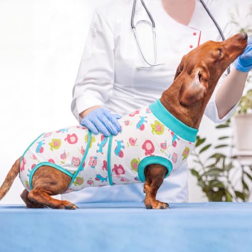 Image of Kuoser Recovery Suit for Dogs After Surgery, Dog Surgical Recovery Suit Female Male Spay Neuter, Anti-Licking Dog Onesie for Abdominal Wounds Skin Disease, Pet Surgery Bodysuit Cone Alternative, XS