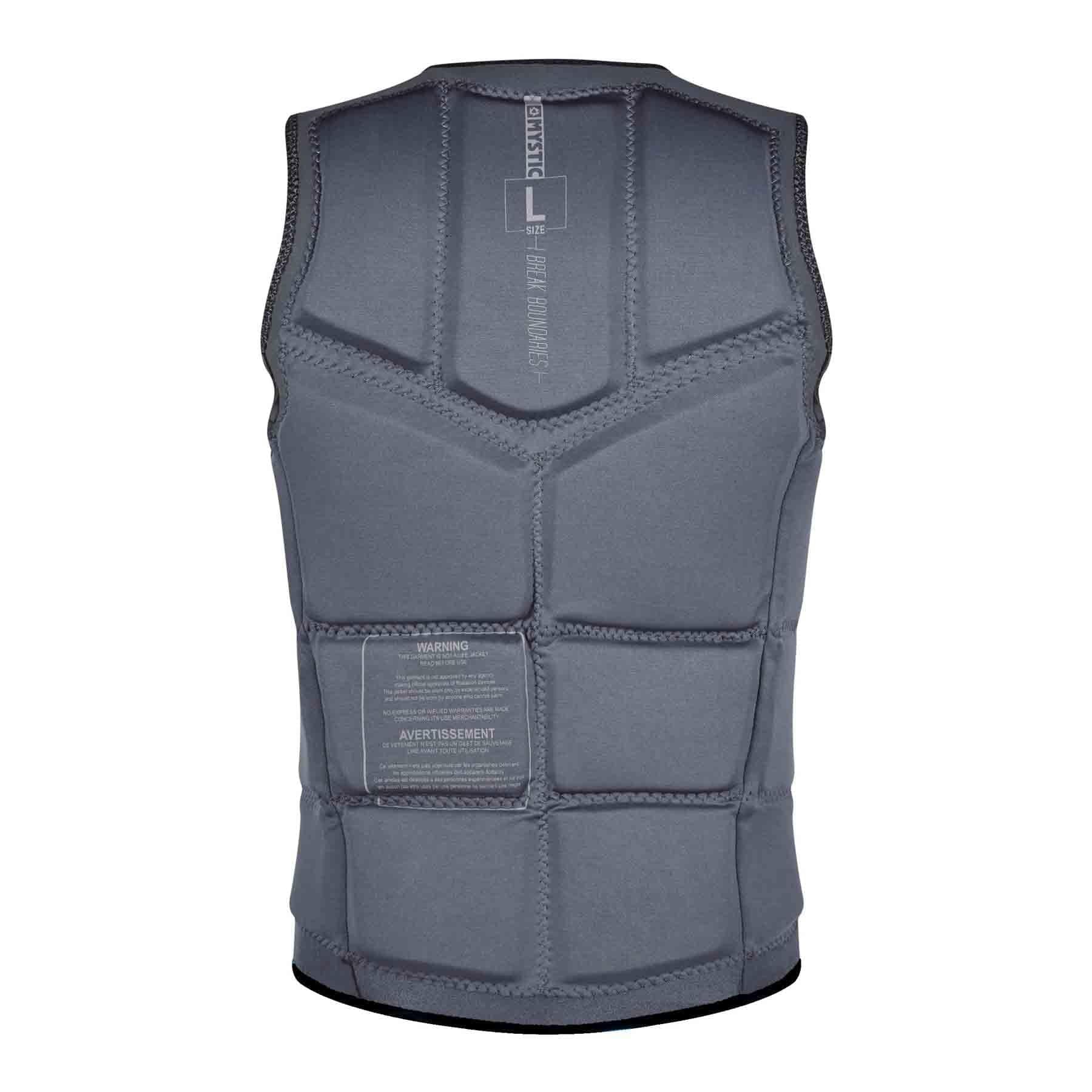 Mystic Wake Boarding Front-Zip Impact Vest Black
