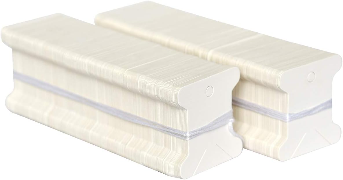 Embroidery Floss Bobbins- Paper Cross Stitch Embroidery Thread Organizer Cardboard-DIY Crafts Floss Bobbins- Thread Bobbin Card 500 Pieces (White)
