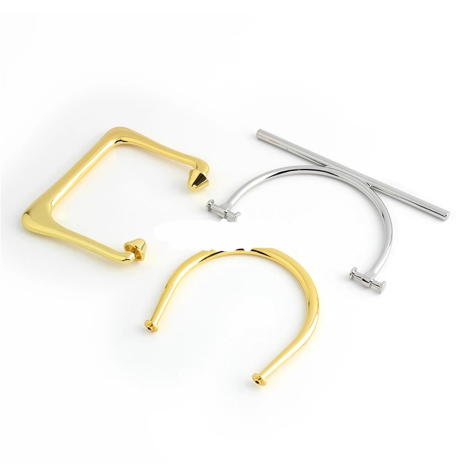 2 piezas de marco de metal for bolso de mujer, asas de bolso casual, correa de hombro cruzada, accesorios de repuesto hechos a mano(16cm k gold)