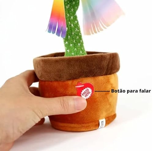 Cacto Dançante E Falante Toca Música Repete A Fala Brinquedo