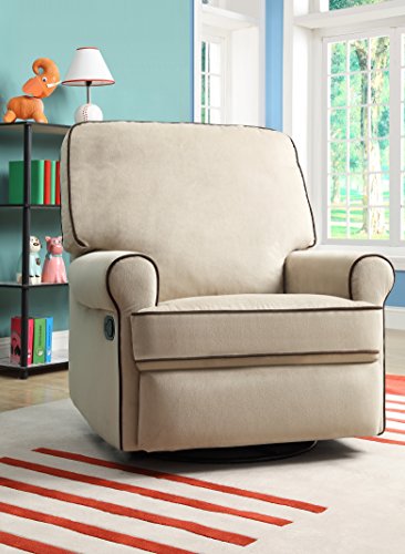 Pulaski Birch Hill Swivel Glider Recliner, Doe with Coffee Piping - Thumbnail 6