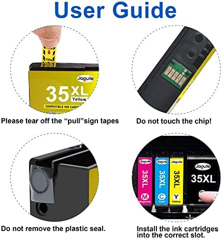Jagute 35XL Ink Cartridges compatible for Epson 35XL 35 XL Ink t3591 for Epson WorkForce Pro WF-4720DWF WF-4725DWF WF-4730DTWF WF-4740DTWF WF-4730 WF-4720 WF-4725 WF-4740 WF4730 WF4720 WF4725 WF4740
