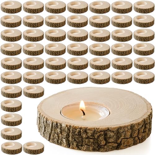 Wooden Tealight Candle Holder - 50 Adorable Thank You Gifts, Perf...