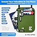 Neck Wallet for Travel & Passport Holder with RFID Blocking - Slim & Easy to Conceal Nylon Travel Pouch for men & women - Holds Phone, Cash, Cards, Keys - Sweat & Water Resistant - Large - Green