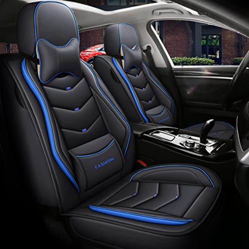 CHUANN カーシートカバーに適し HONDA ホンダ N-BOXカスタム/HONDA ホンダ N-BOXプラス/HONDA ホンダ N-BOXプラスカスタム カーシートカバーアクセサリー/防水/カー用品/黒と青のデラックス版