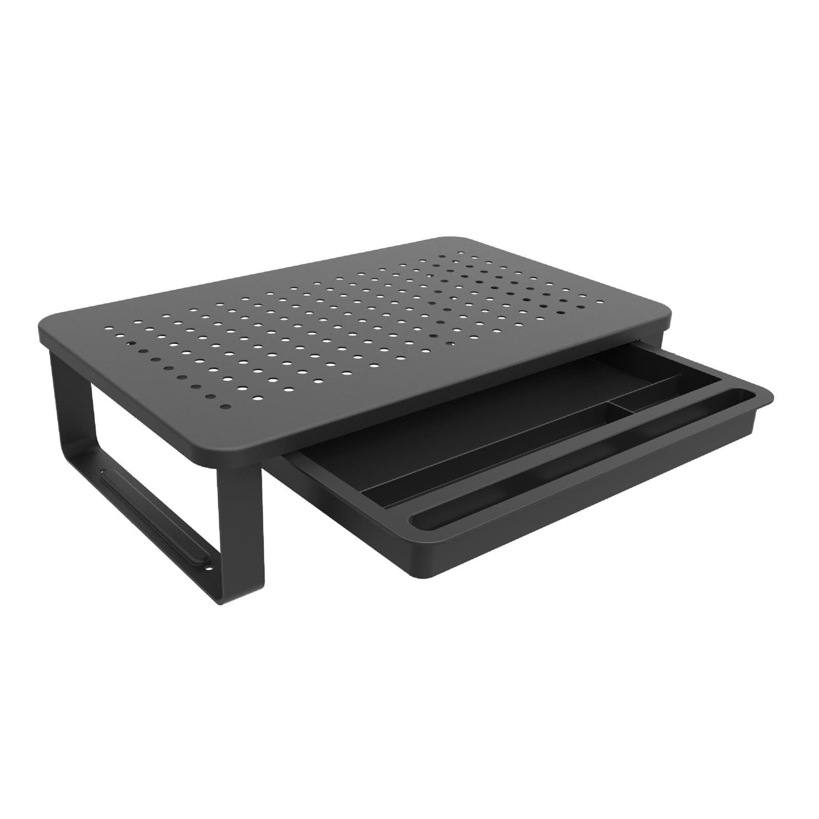MINGLEA Screen Stand with Drawer and Pen Holder Screen Stand Printer Desk Organizers Sliding Drawer