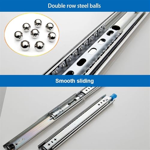 Glissière tiroir à fermeture douce 400mm rail roulement billes extension complète