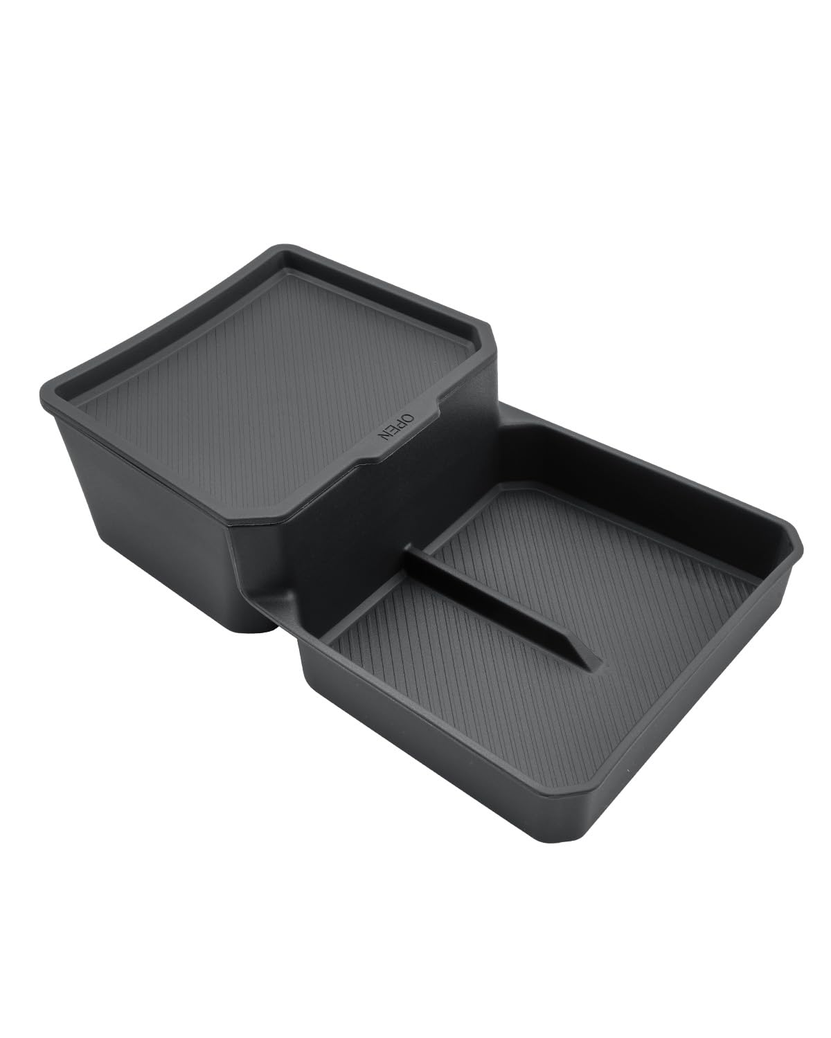 CDEFG Compatibile con Kia EV3 2025 2026, contenitore portaoggetti per console centrale, organizer a doppio piano in morbido TPE, sotto il bracciolo, accessori EV3 GT Line