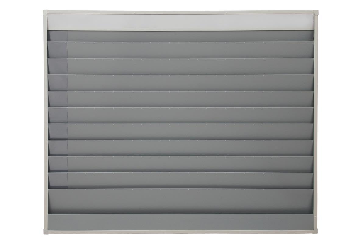 Werkorder planbord met 5 rijen, 10 sleuven en opbergvak (9019-00115)