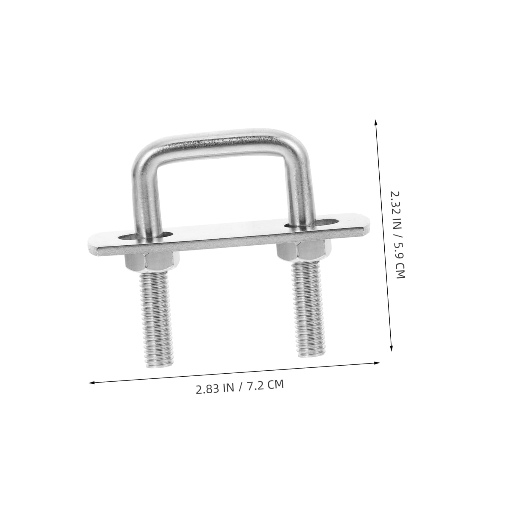 Alipis Replacement U-Bolts Square U-Bolt Set Stainless Steel Nuts Washers for Trailer