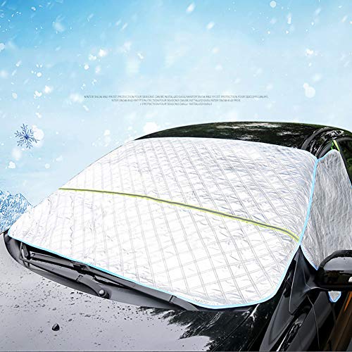 Preisvergleich Produktbild Wuudi Frontscheibenabdeckung Auto Scheibenabdeckung Windschutzscheibe Abdeckung Haken Fixierung Faltbare Auto Abdeckung für Windschutzscheibe gegen UV-Strahlung, Sonne, Staub, Schnee, EIS, Frost