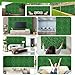 Moeput 12 Pieces 20” X 20” Artificial Hedge Boxwood Panels Grass Wall Artificial Grass Wall Backdrop Panels Green Greenery Backdrop UV Stable Indoor Outdoor Decor Garden Fence