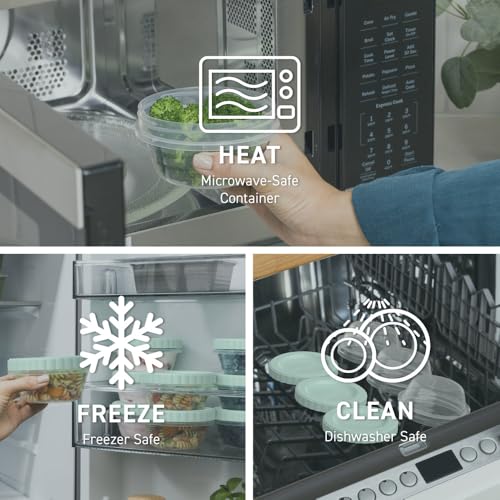 Image of Bentgo Prep - 20 Piece 8 fl oz Leak-Proof Deli Containers with Lids, Food Storage for Meal Prep, Twist-Top, Reusable, PFAS & BPA-Free, Stackable, Microwave, Freezer, & Dishwasher Safe (Honeydew)