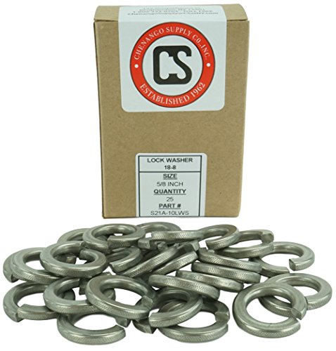 Image of Stainless 5 /8 Lock Washer, 304 Stainless Steel, 25 Pieces (5 /8 Lock Washer)