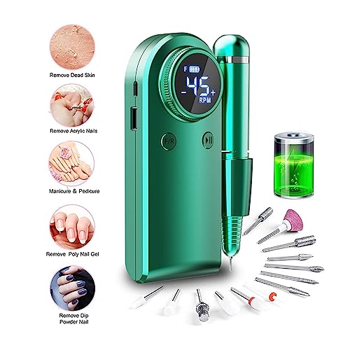 Nail-Grinding-Machine-Portable-Nail-Drill-Professional-45000-RPM-Rechargeable-Electric-Nail-File-Machine-for-Acrylic-Nails-Gel-Polishing-Removing-for-DIY-Home-or-Salon-Mani-Pedis
