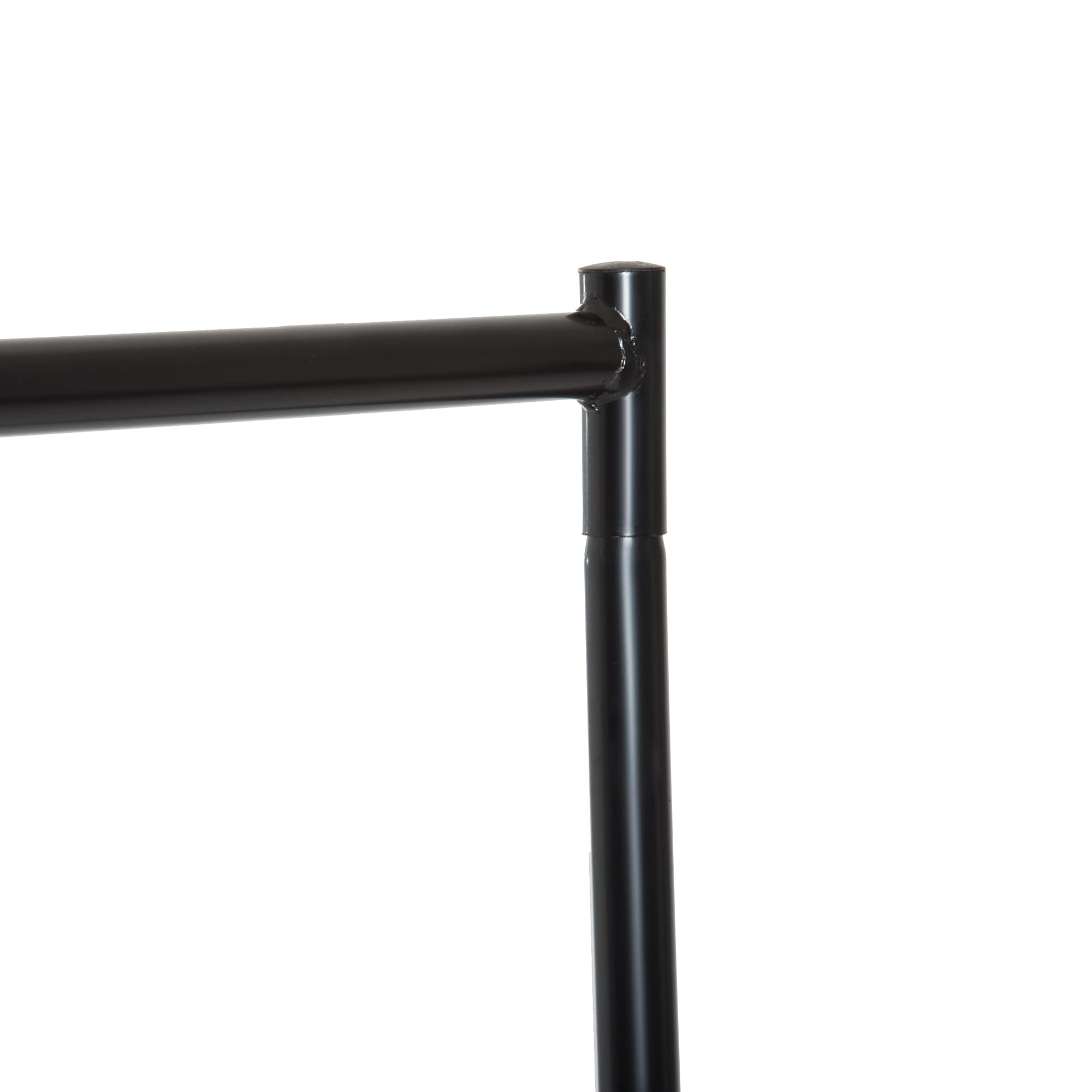 HOMCOM Portant à Vêtements Roulettes 140 Kg 120 x 60 x 170 cm Acier Noir | Tringle a Vêtement Solide, Charge 140 Kg, Porte-Manteau