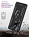 for Xiaomi 11T / Mi 11t Pro Case with Screen Protector,Slim Fit Military Protection Shockproof Armor Defender Protective Back Cover Phone Case for Xiaomi 11T Pro/Mi 11T with Ring Kickstand (Black)