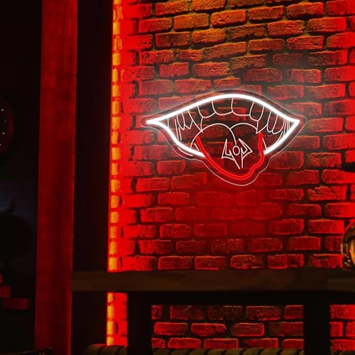 Image of Sukuna Neon Sign for Wall Decor JJK LED Neon Light Mouth of Sukuna Light for Anime Fans Japanese Decor Neon Signs